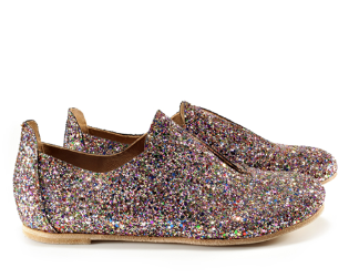 Pedro García: mocassini Glitter Jazz, modello Geri in "fiesta glitter", Collezione Autunno/Inverno 2011/2012
