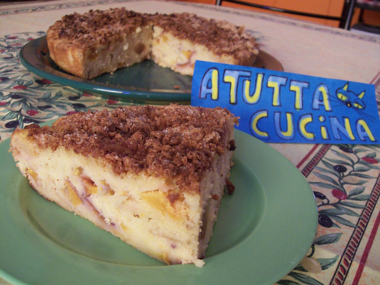 1198-torta alle pesche e amaretti
