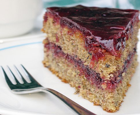 torta grano saraceno e mirtilli
