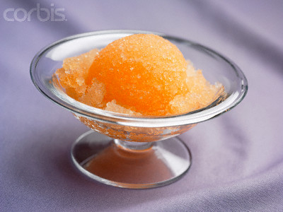 Scoop of Peach Sorbet