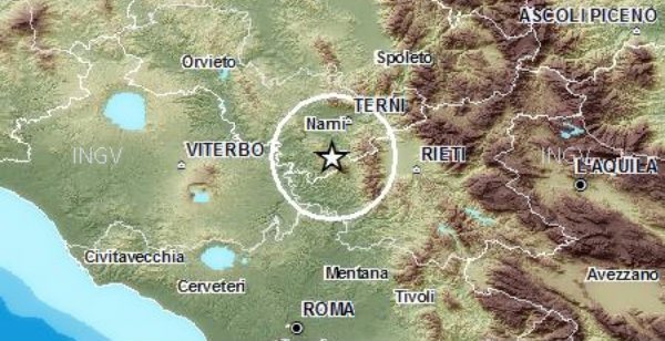 Terremoto tra Umbria e Lazio, magnitudo 2.9