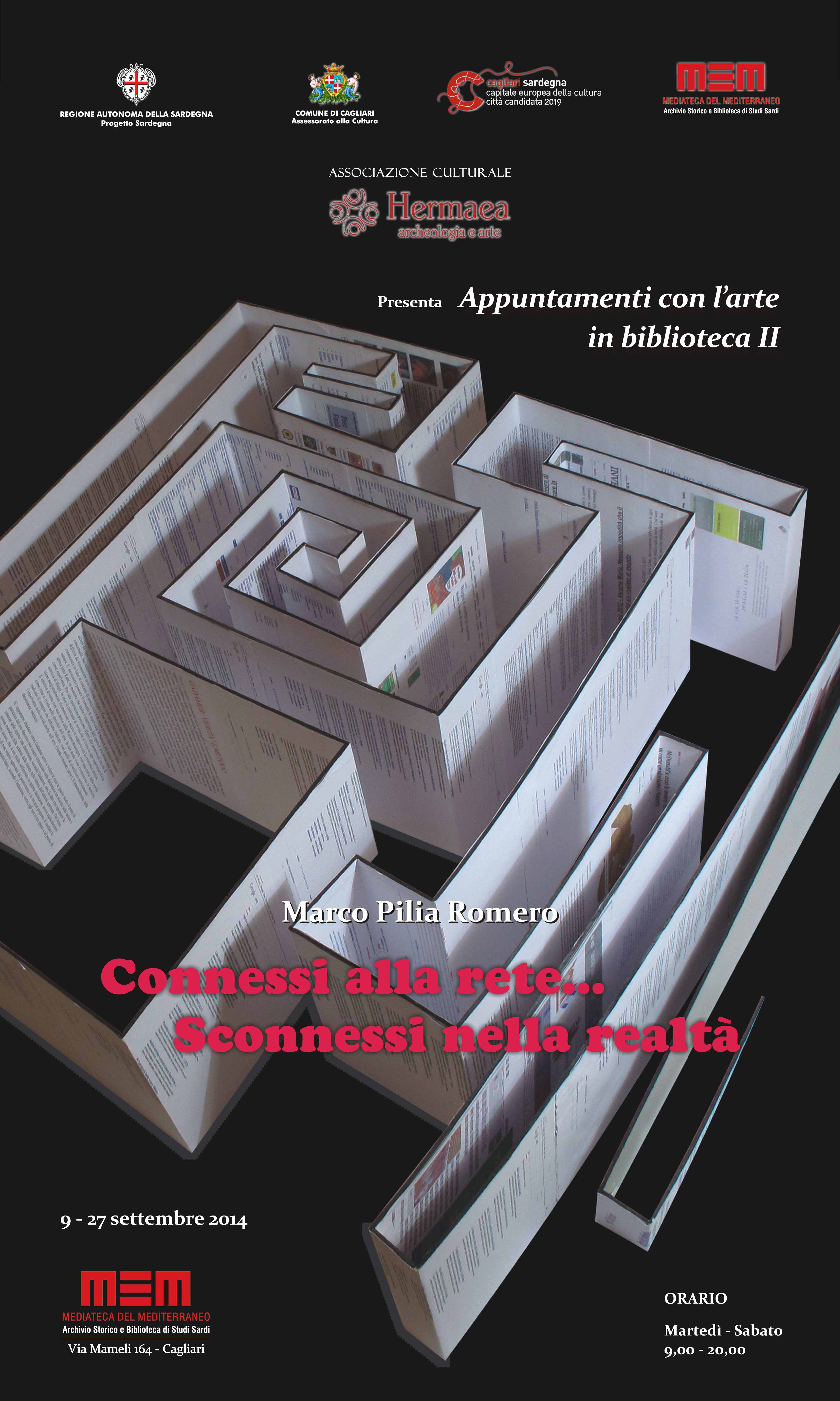 Mediateca Cagliari: dal 9 settembre Connessi alla rete … Sconnessi nella realtà