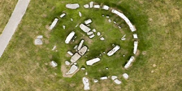 An orthophoto of Stonehenge