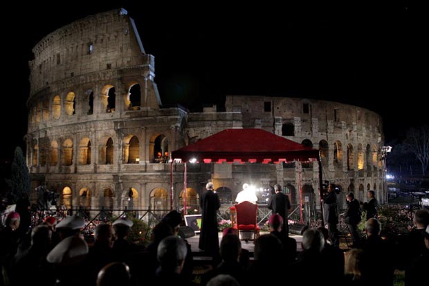 Pope Francis Attends Via Crucis At The Colosseum