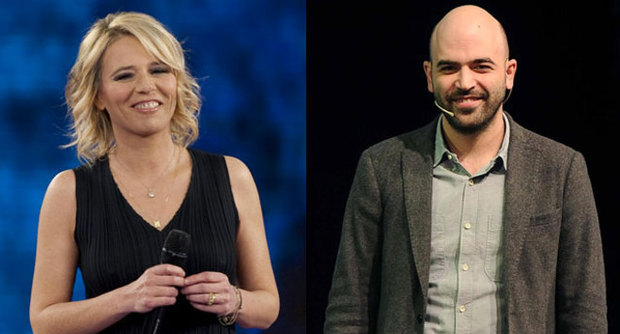 maria-de-filippi-roberto-saviano-amici