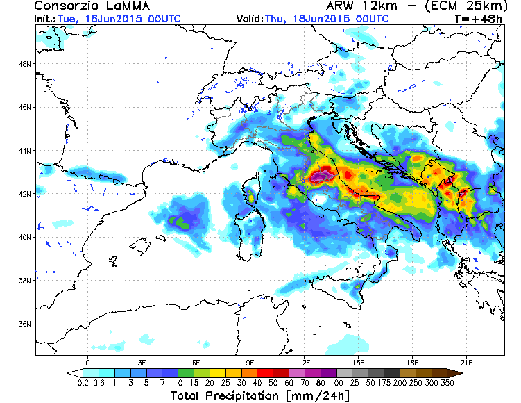 meteo 17 giugno lamma