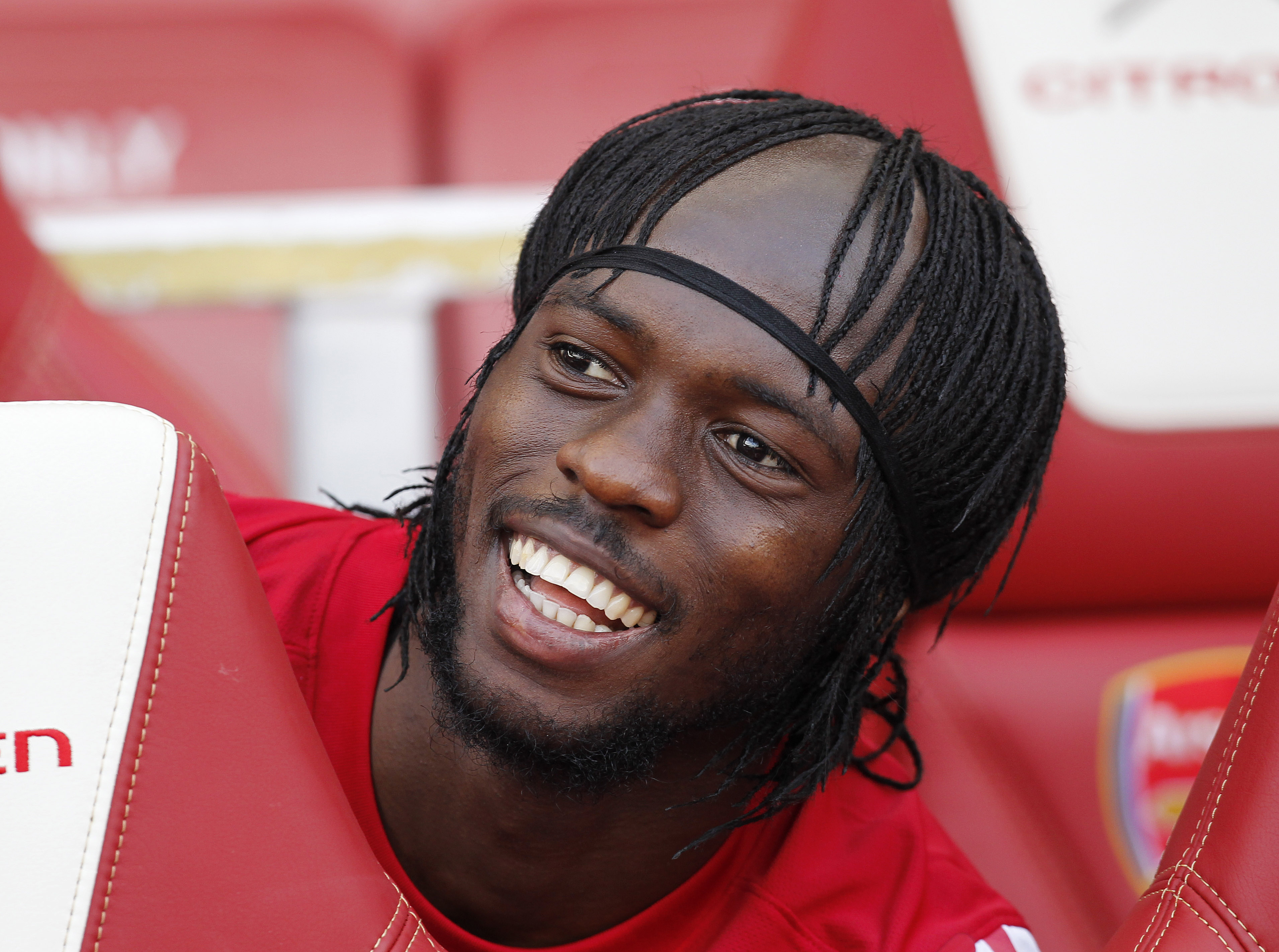 Arsenal's Gervinho gestures during the E