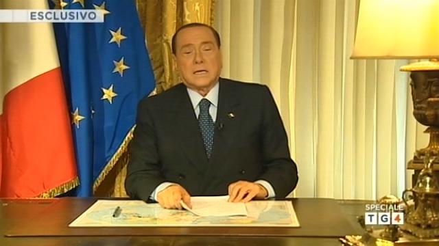 Messaggio Berlusconi in televisione agli italiani