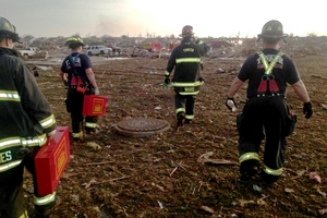 I militari rispondono al tornado in Oklahoma
