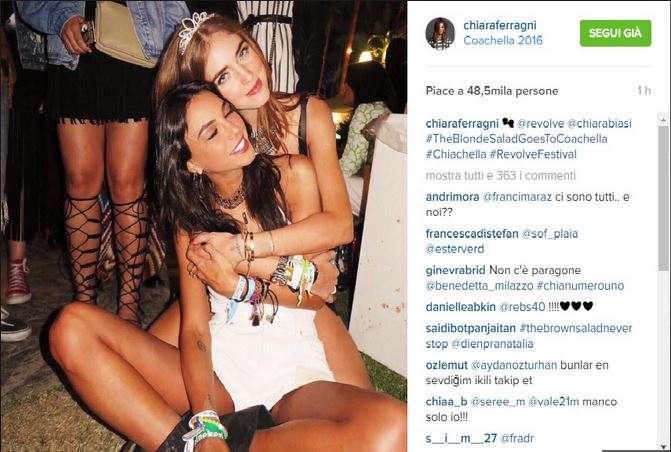 Chiara Ferragni e Chiara Biasi