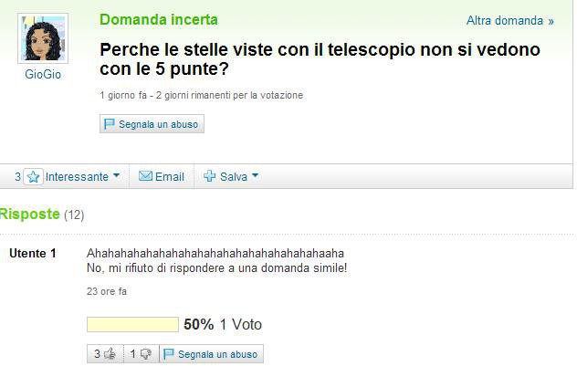 Le domande più divertenti di yahoo answers