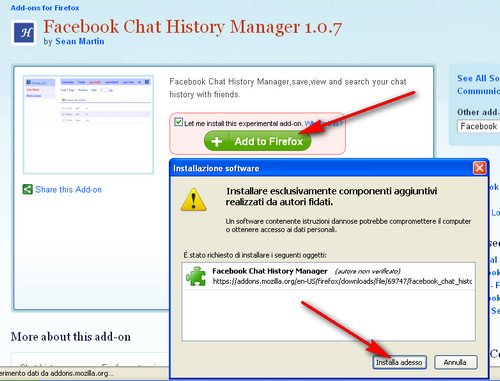 Come salvare conversazioni Facebook