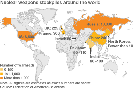 Gli Stati che possiedono armi nucleari