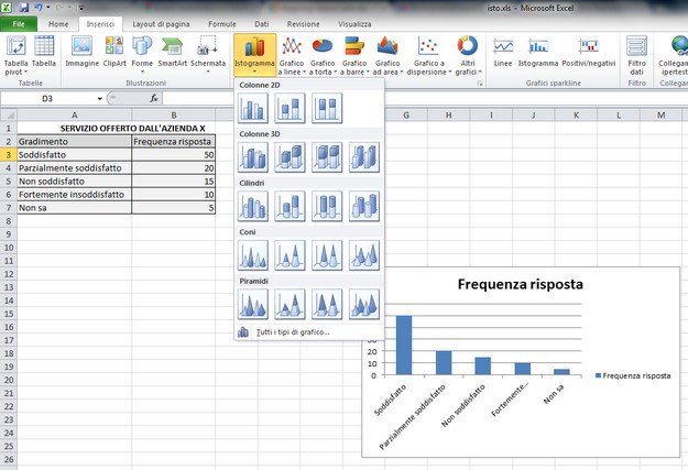 Come creare un istogramma con Excel