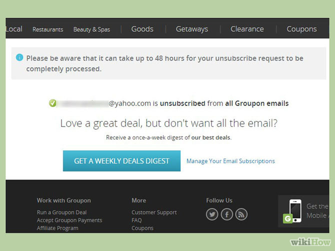 Come cancellarsi da Groupon