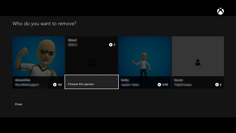 Come rimuovere account da console Xbox One