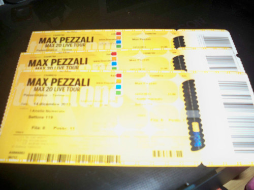 Prezzo biglietti concerto Max Pezzali settembre 2015