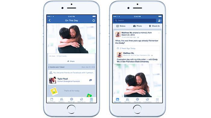 Caratteristiche funzione Accadde oggi su Facebook