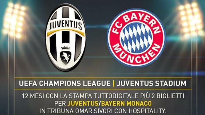 Biglietti ottavi Champions League Juventus-Bayern Monaco 23 febbraio 2016, prezzi e come acquistarli