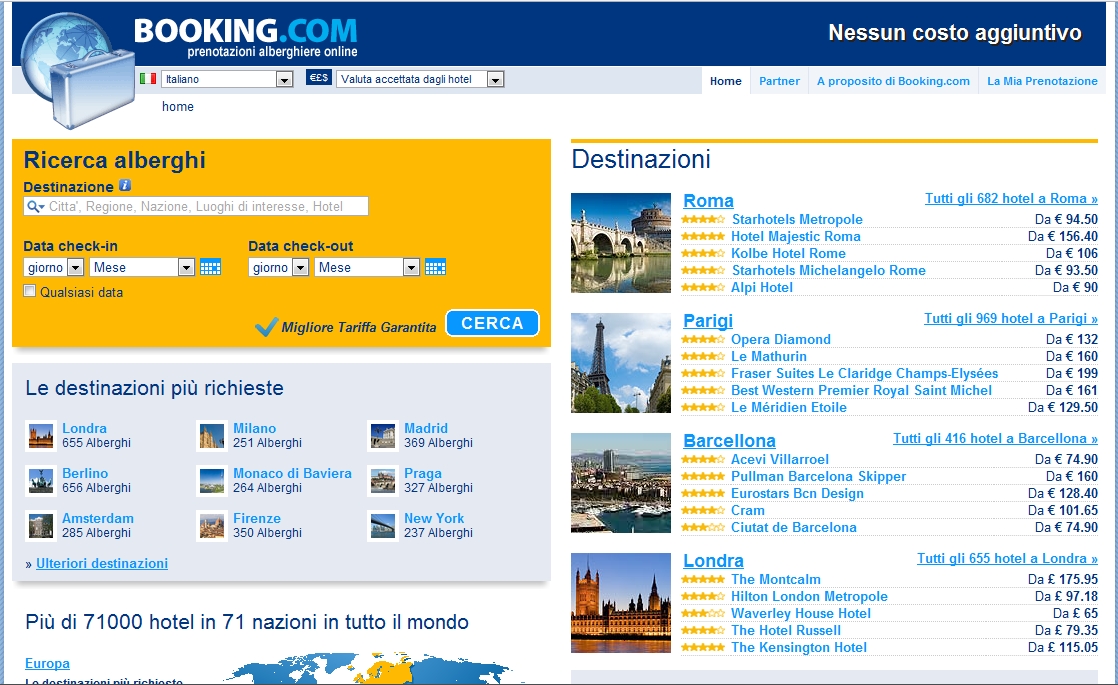 Quanto conviene prenotare albergo punteggio 7 Booking?