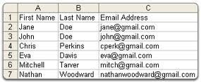 Importare contatti da un file CSV