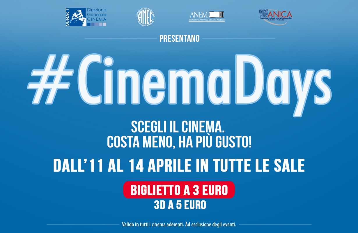 Che cosa sono Cinema days aprile 2016