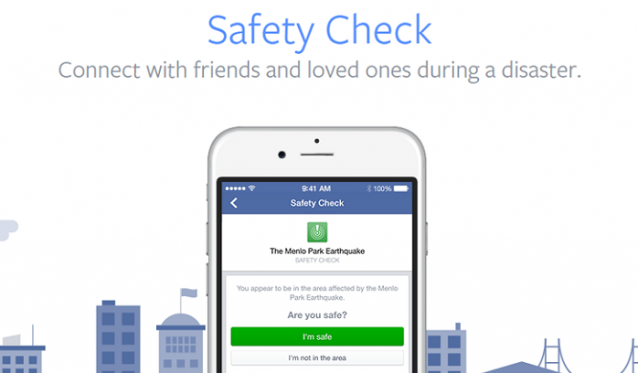 Come funziona safety check Facebook