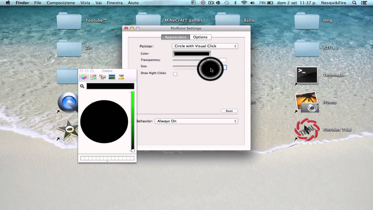 Come modificare il cursore del mouse mac