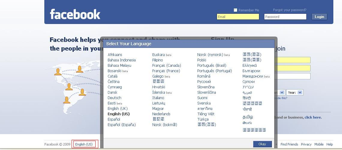 Come cambiare lingua su Facebook