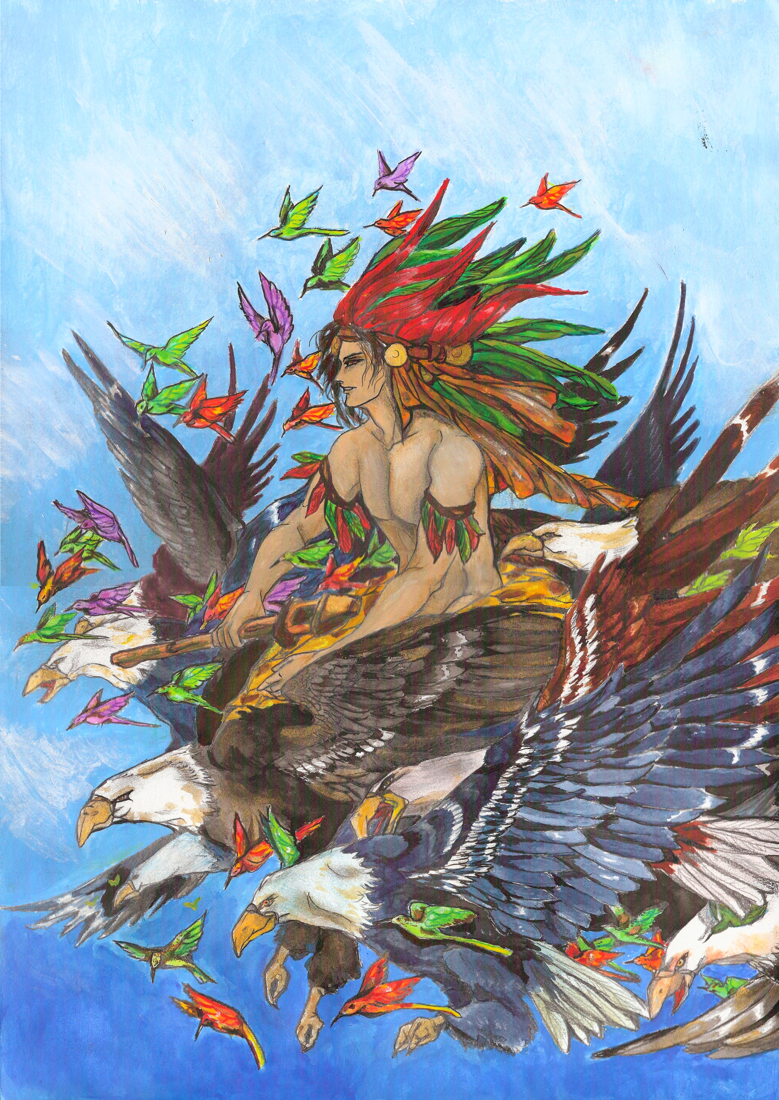 Il dio azteco Huitzilopochtli, colui che nasce, lotta e muore ogni giorno