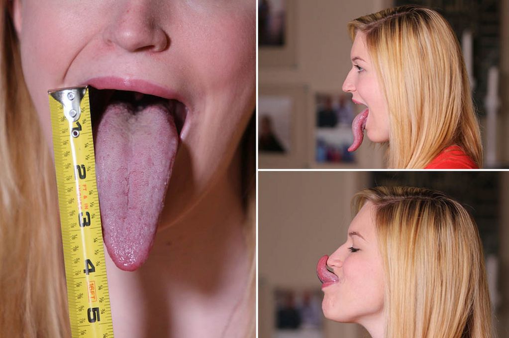 La ragazza con la lingua più lunga del mondo