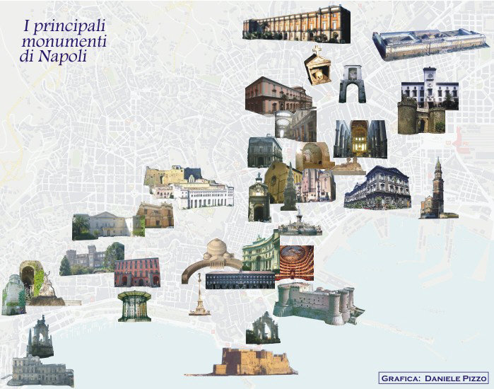 Mappa dei monumenti di Napoli