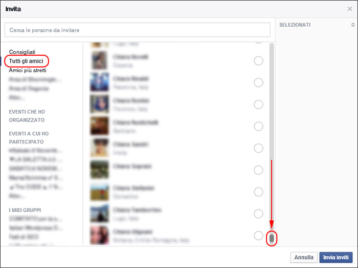 Come invitare tutti gli amici a un evento Facebook