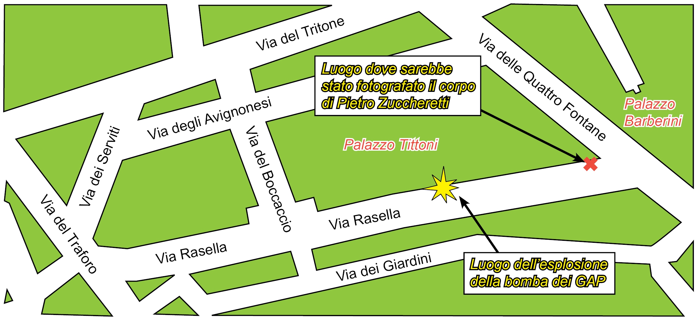 Come arrivare a Via Rasella a Roma