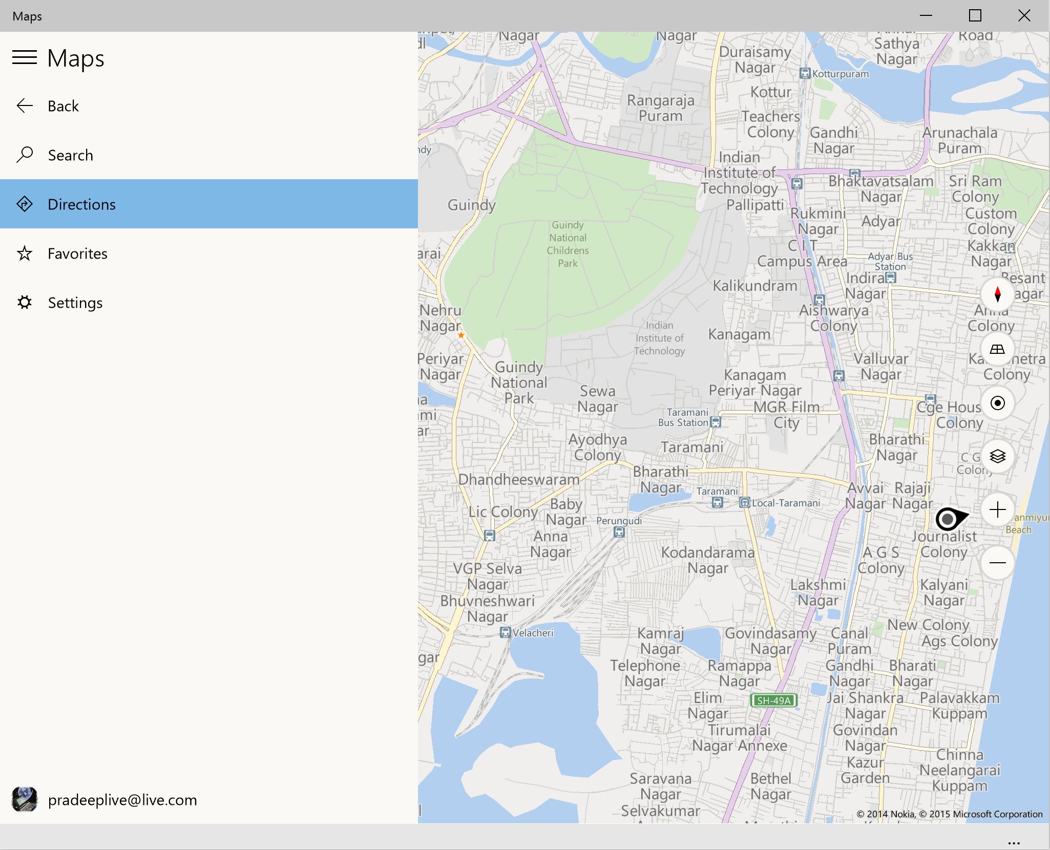 Caratteristiche app Mappe Windows 10