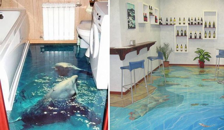 I pavimenti in 3D che vi faranno sentire ai tropici