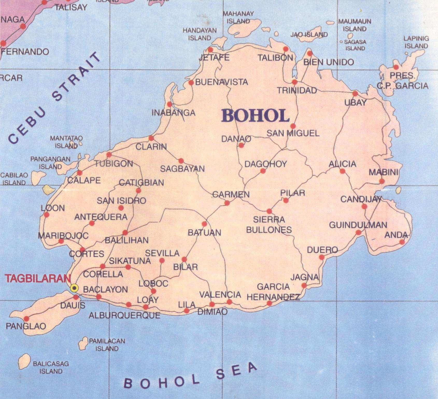 Dove si trova l'isola di Bohol