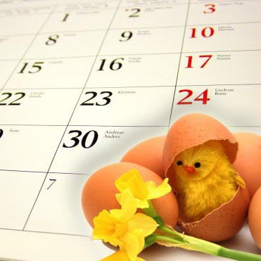 Quand'è Pasqua nel 2013?