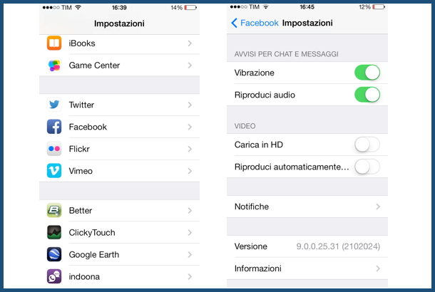 Come disattivare riproduzione automatica video Facebook