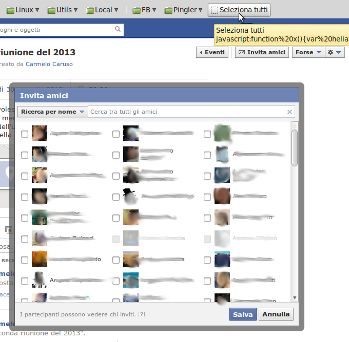 Come invitare amici a gruppo Facebook