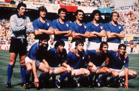La rosa dell'Italia campione del mondo 1982