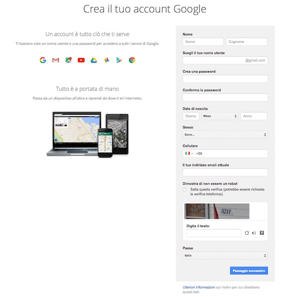 Come modificare indirizzo email su smartphone