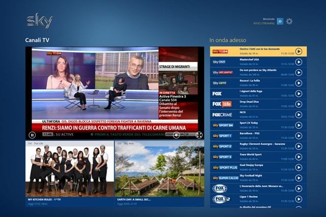 Caratteristiche App Sky Go pc windows