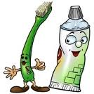 Dentifricio e spazzolino.