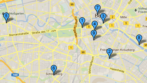 Mappa dei monumenti di Berlino