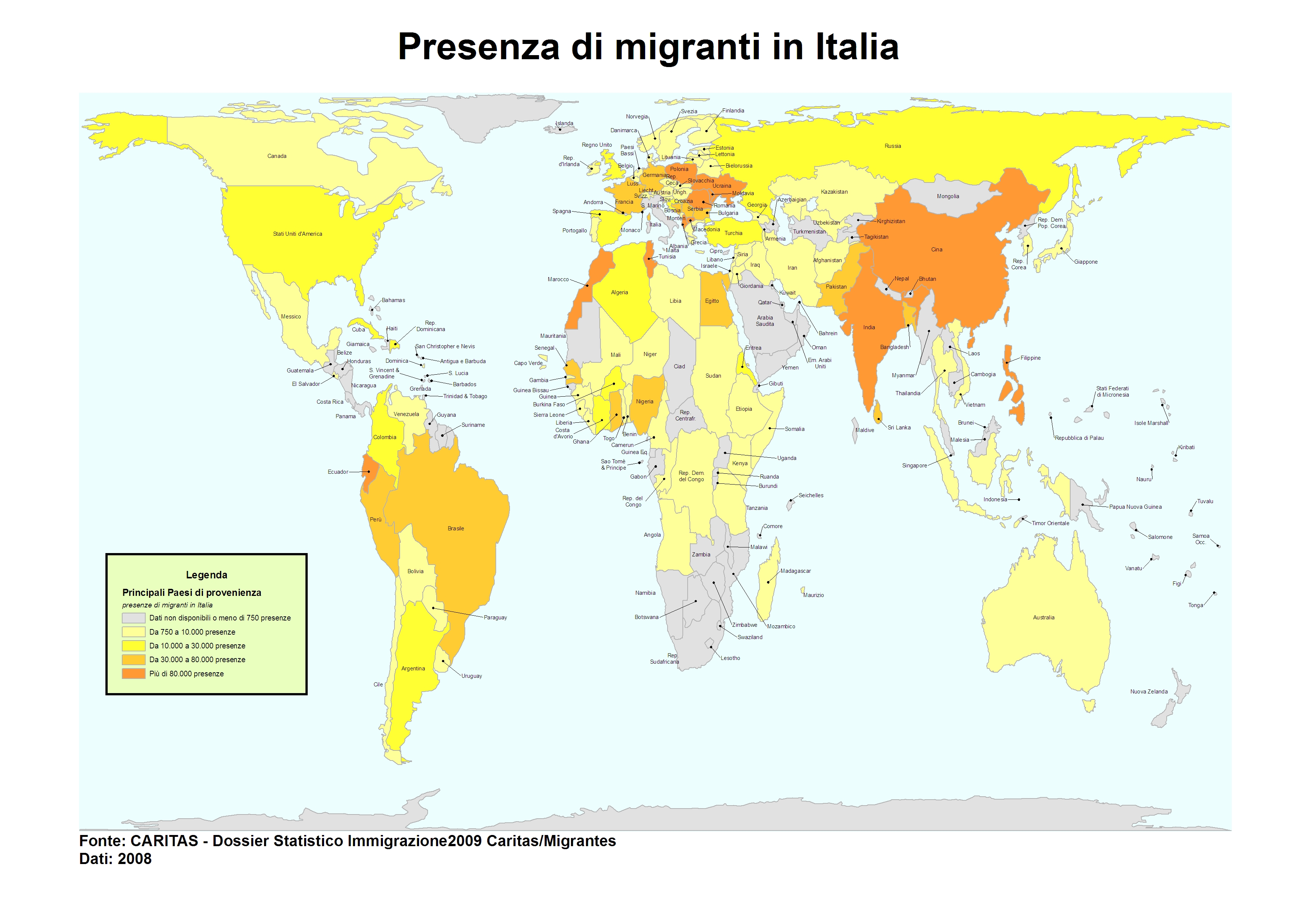 Quanti migranti ci sono in Italia ogni anno?