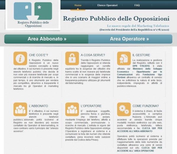 Qual è numero verde Registro Pubblico delle Opposizioni