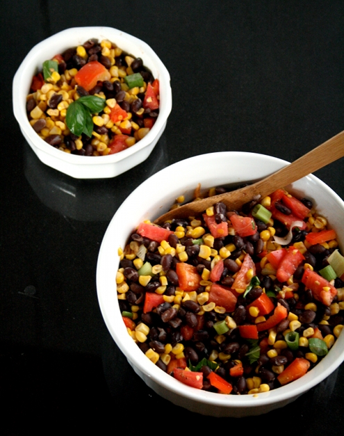 Ricette: salsa di fagioli neri e mais