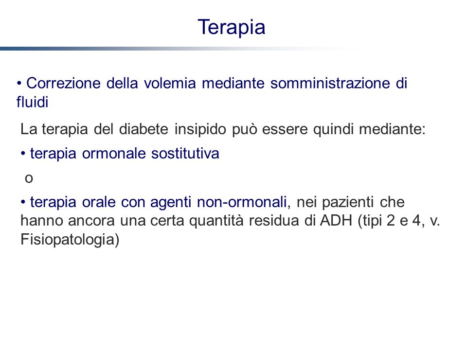 Terapia del diabete insipido