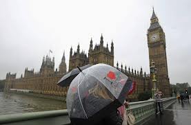 Londra città piovosa